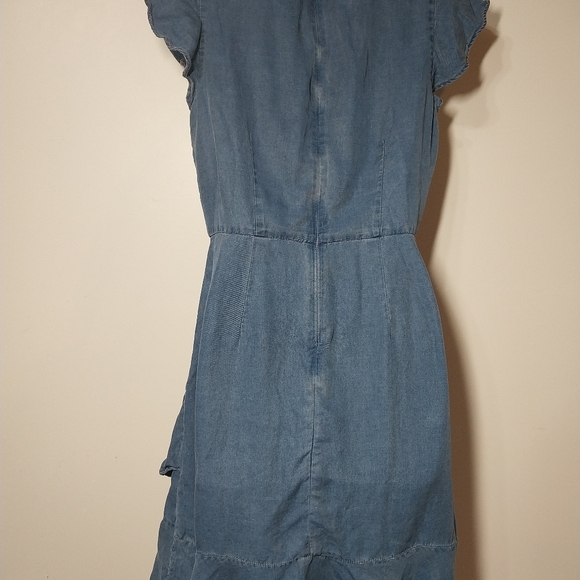 Banana Republic Denim Zippered High-Low Dress Size 6 - Picture 3 of 6